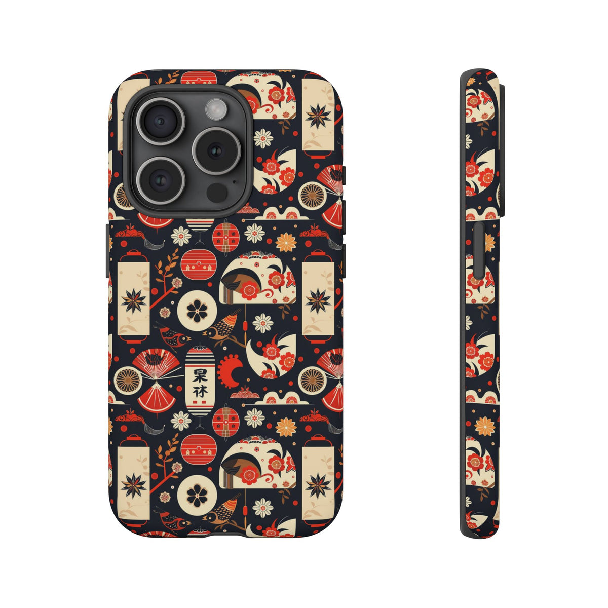 Japanese Pattern Phone Case – Elegant & Timeless Design for Your Phone 069