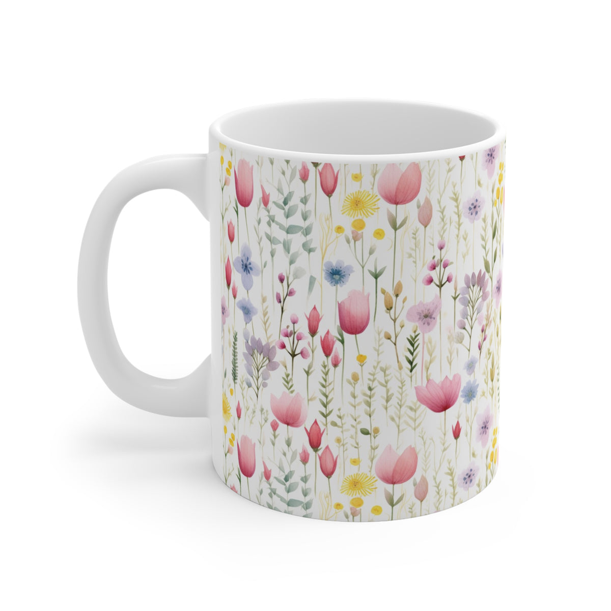 Various Watercolor Design All Over Coffee Mug – Unique Artistic Ceramic Coffee Cup 1055