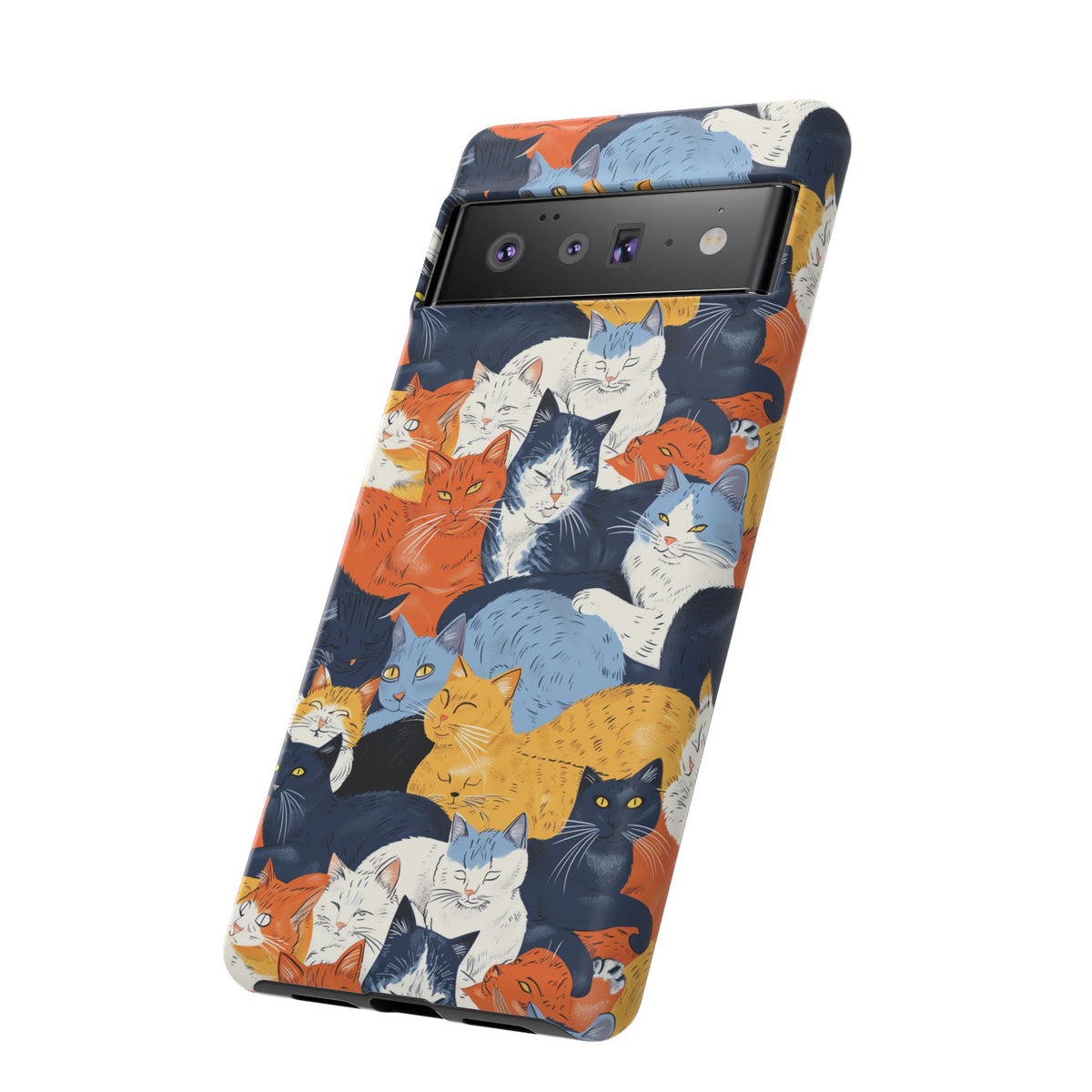 Seamless Cat Pattern Design Phone Case – Playful and Stylish Cat-Themed Phone Cover