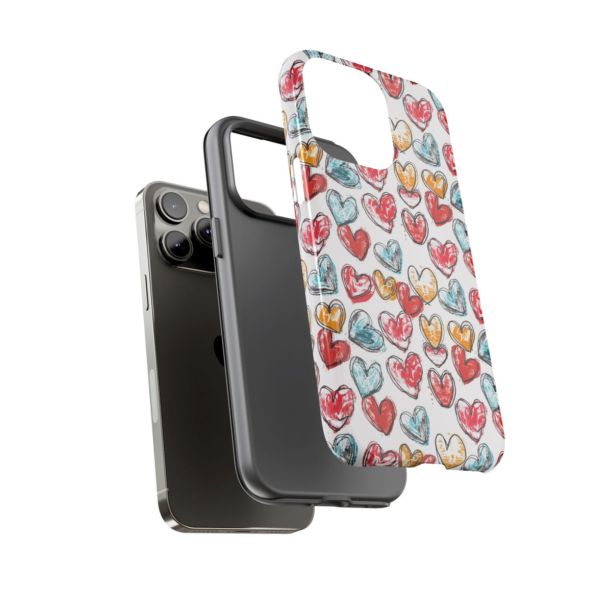 Heart Pattern Phone Case – Stylish & Loving Design for Your Device 235