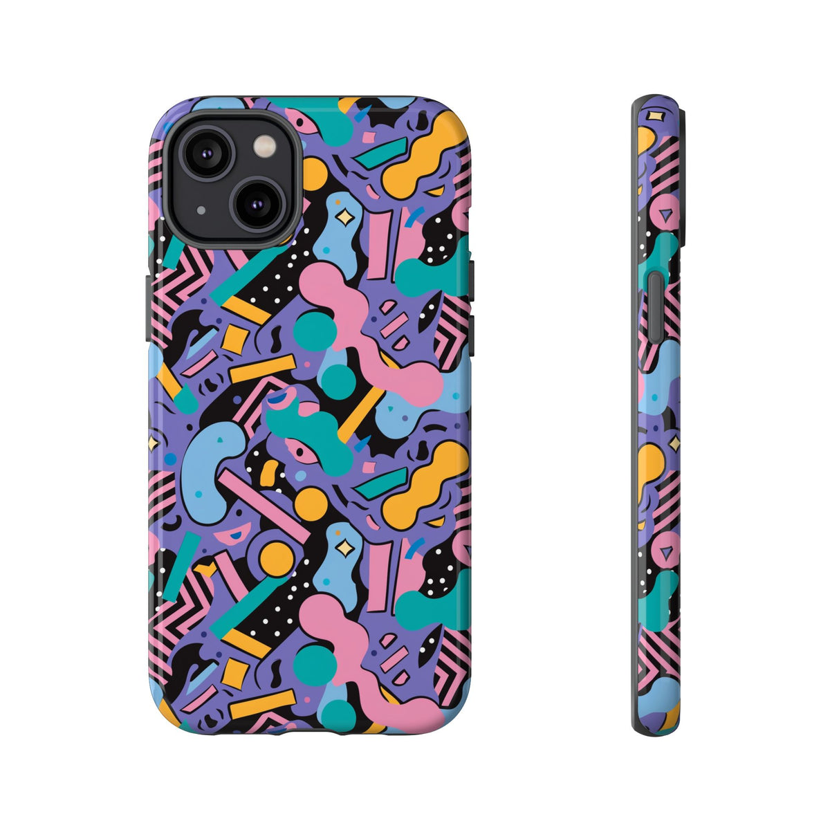 90s Themed Seamless Pattern Phone Case – Embrace Retro Style and Protection 234