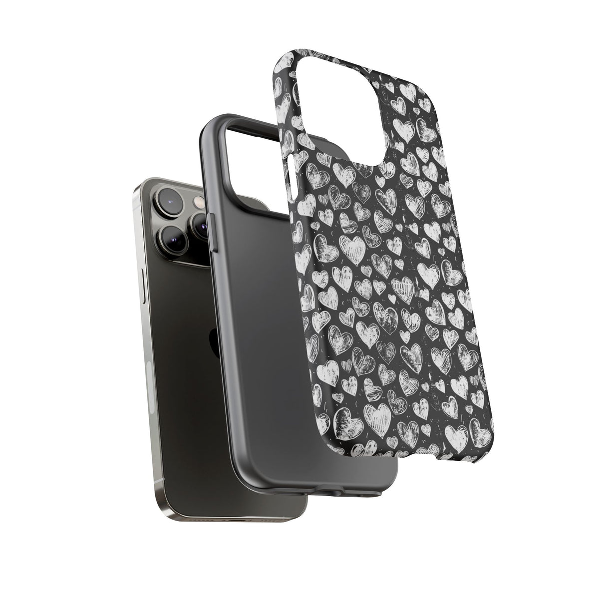 Heart Pattern Phone Case – Stylish & Loving Design for Your Device 815