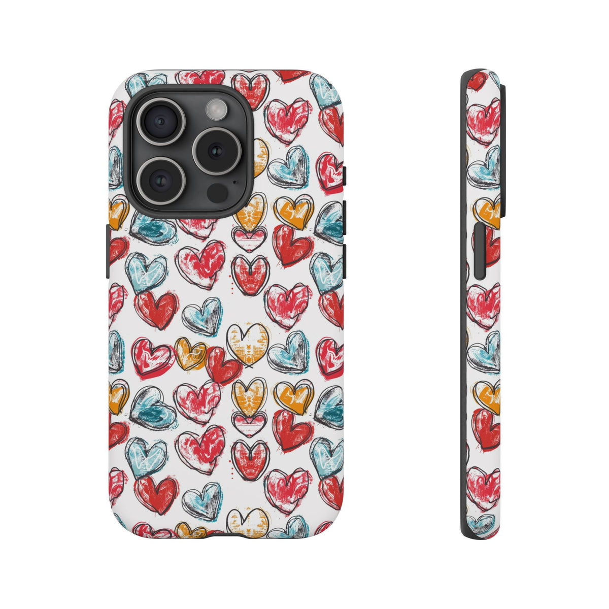 Heart Pattern Phone Case – Stylish & Loving Design for Your Device 235