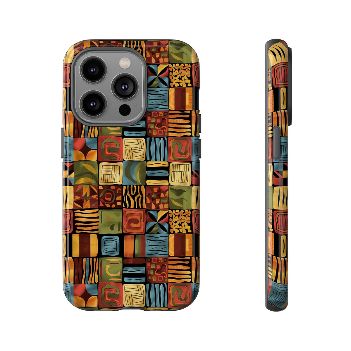 Stylish African Pattern Phone Case – Unique and Vibrant Protection 075