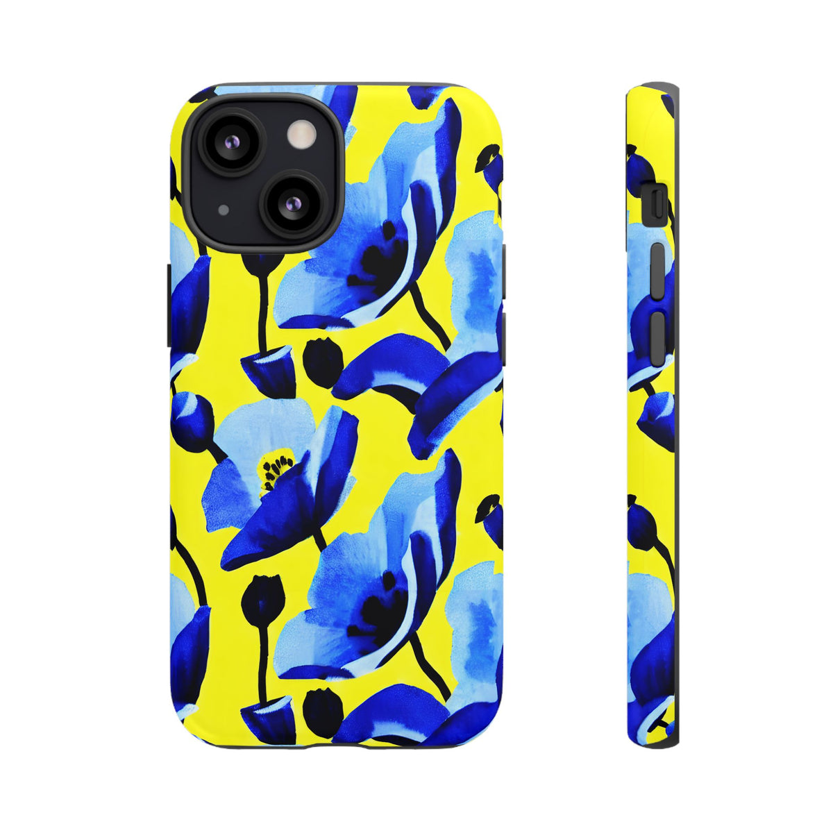 Vibrant Blue Floral Phone Case – A Perfect Fusion of Style and Protection