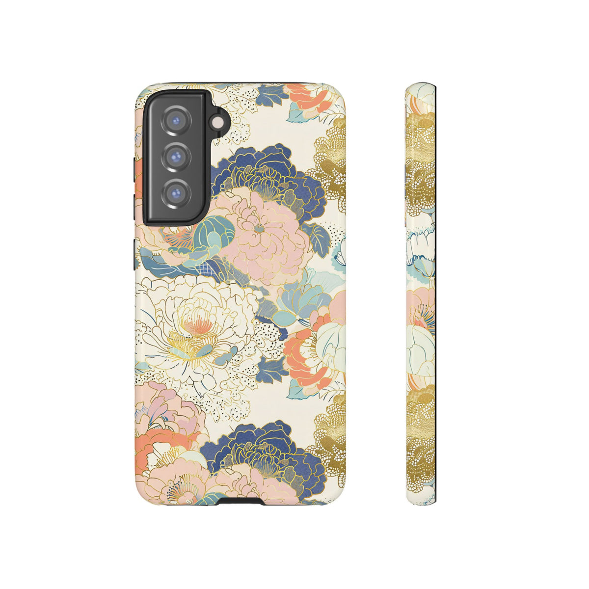 Japanese Blossom Asian Floral Design Phone Case – Elegant Floral Phone Cover 4