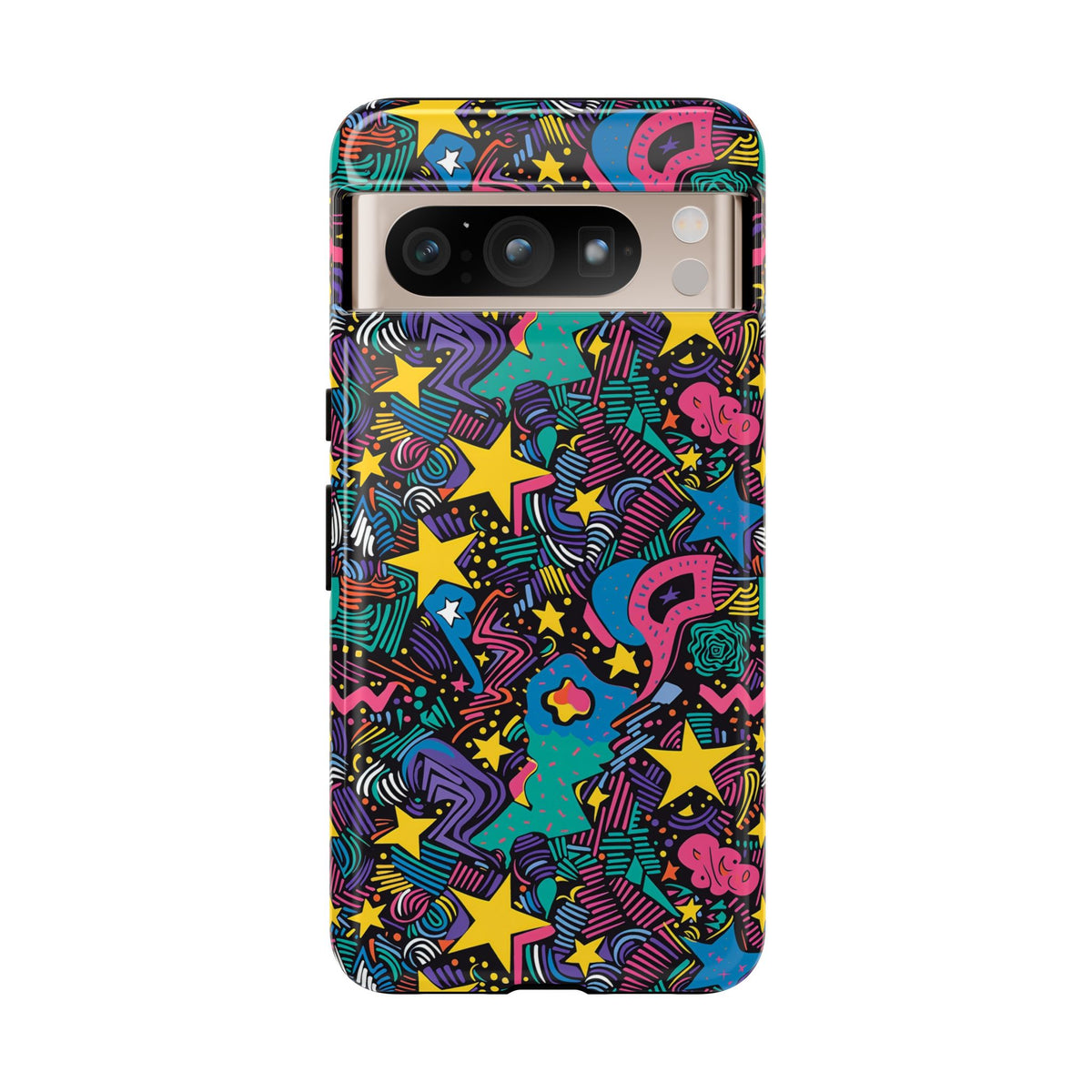 90s Themed Seamless Pattern Phone Case – Embrace Retro Style and Protection 227