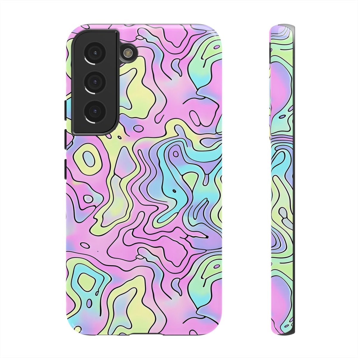 Abstract Pastel Waves and Wavy Lines Phone Case – Elegant and Modern Phone Cover 2