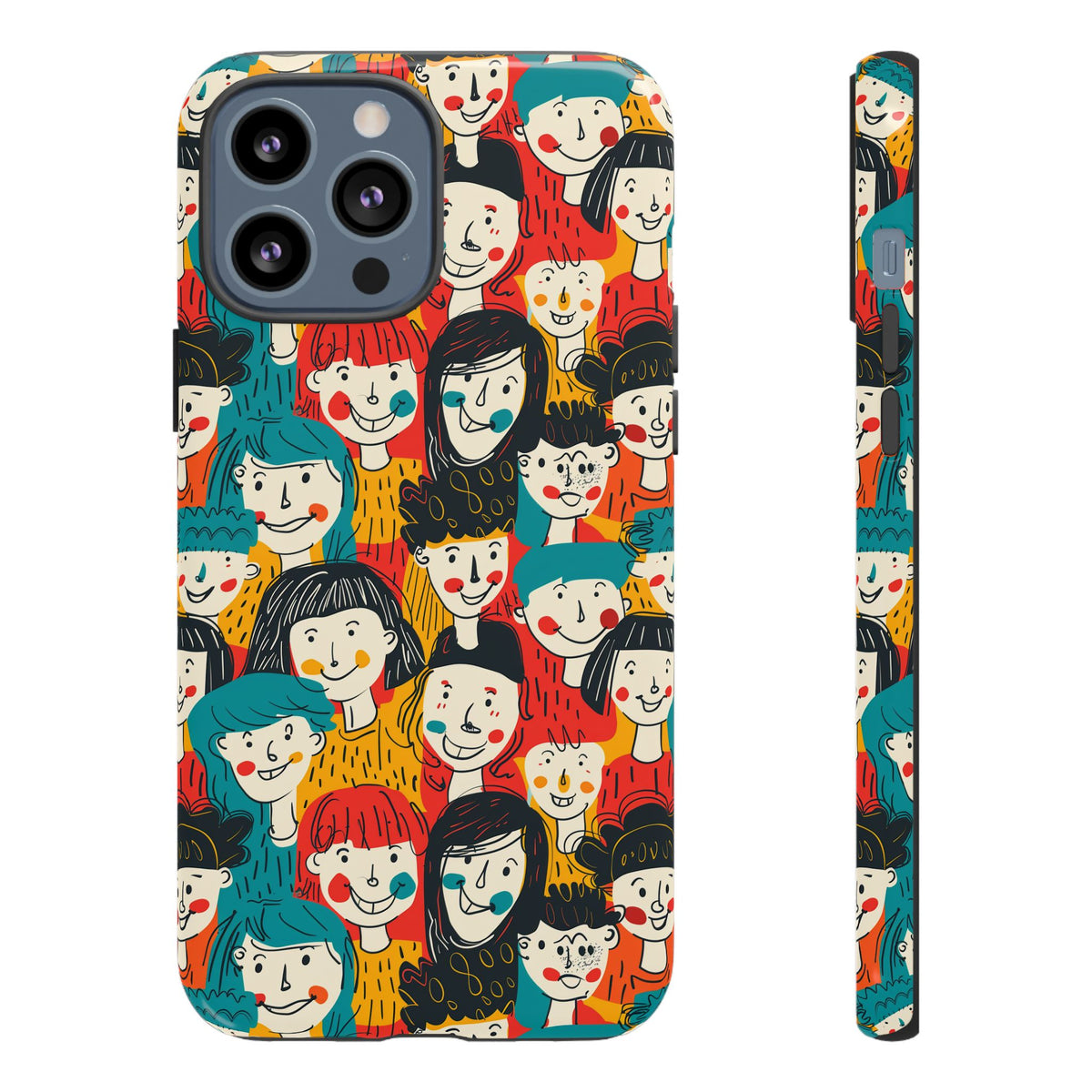 Happy Faces Phone Case – Joyful and Cheerful Design for a Bright Look 3