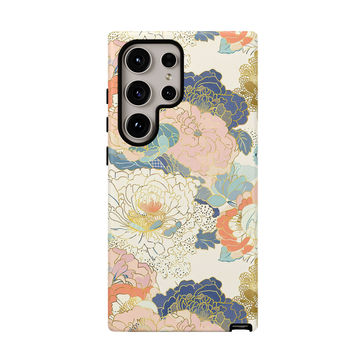 Japanese Blossom Asian Floral Design Phone Case – Elegant Floral Phone Cover 4