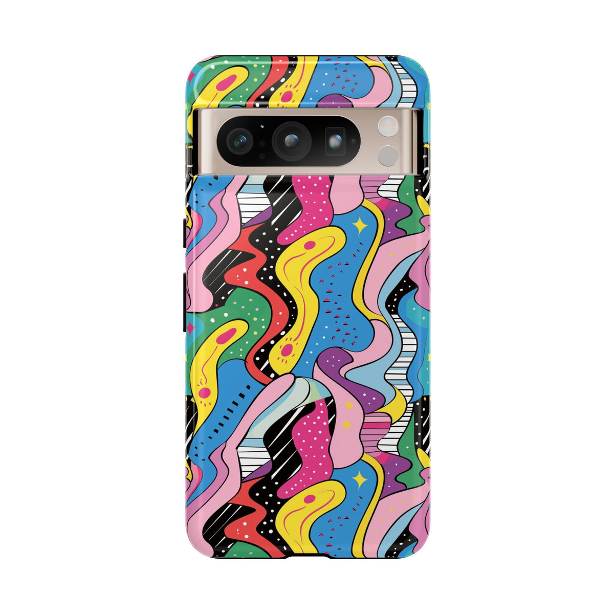 90s Themed Seamless Pattern Phone Case – Embrace Retro Style and Protection 275