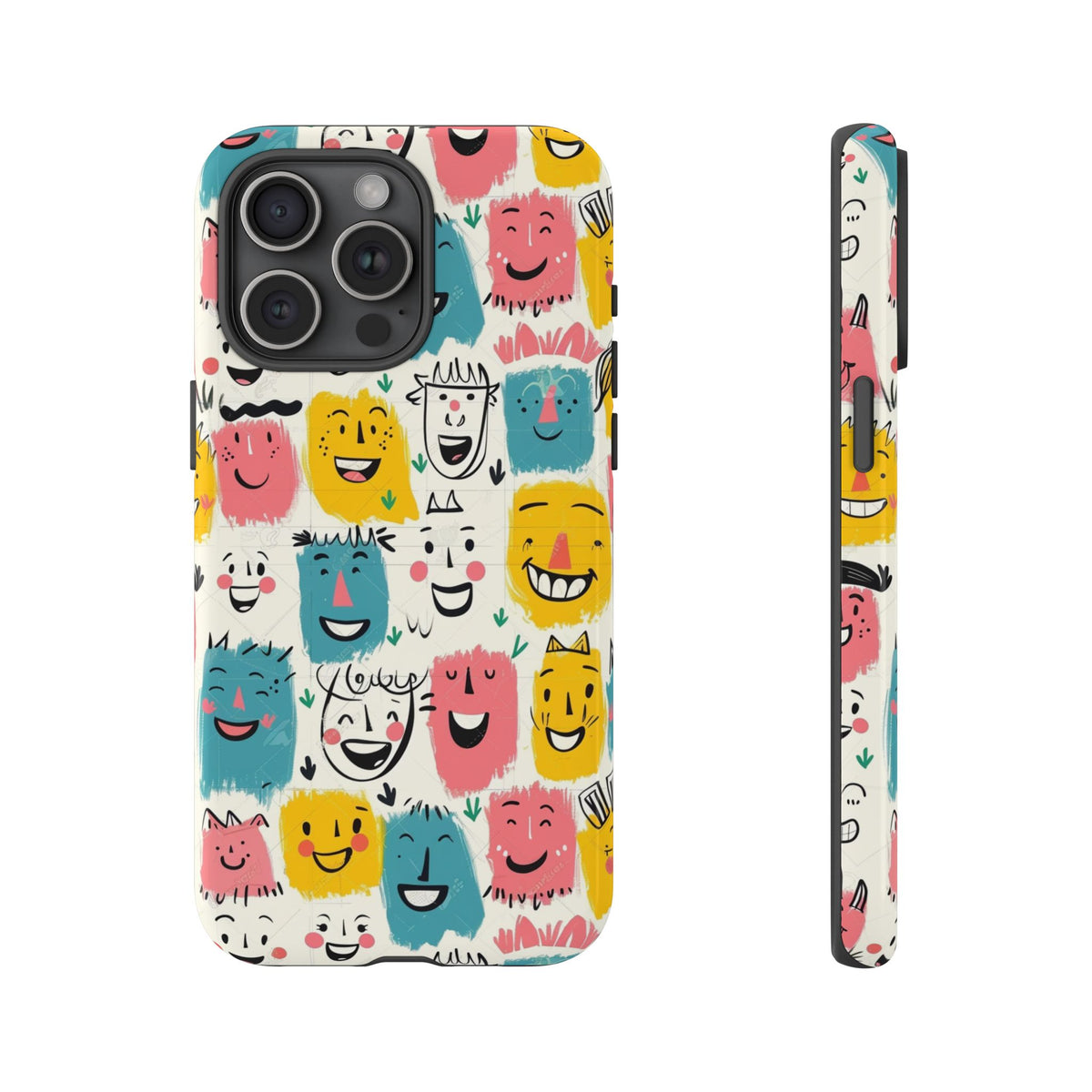 Happy Faces Phone Case – Joyful and Cheerful Design for a Bright Look