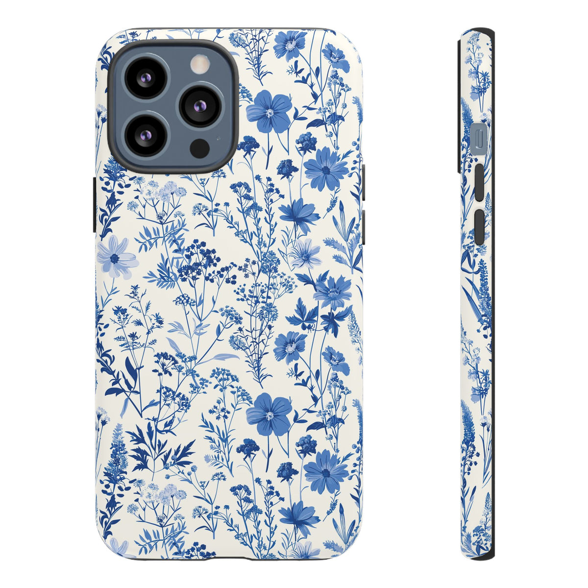 Blue French Toile Phone Case – Timeless Elegance and Classic Style