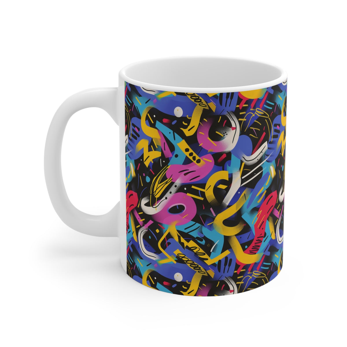 90s Retro Coffee Mug - Full Wrap Design 601