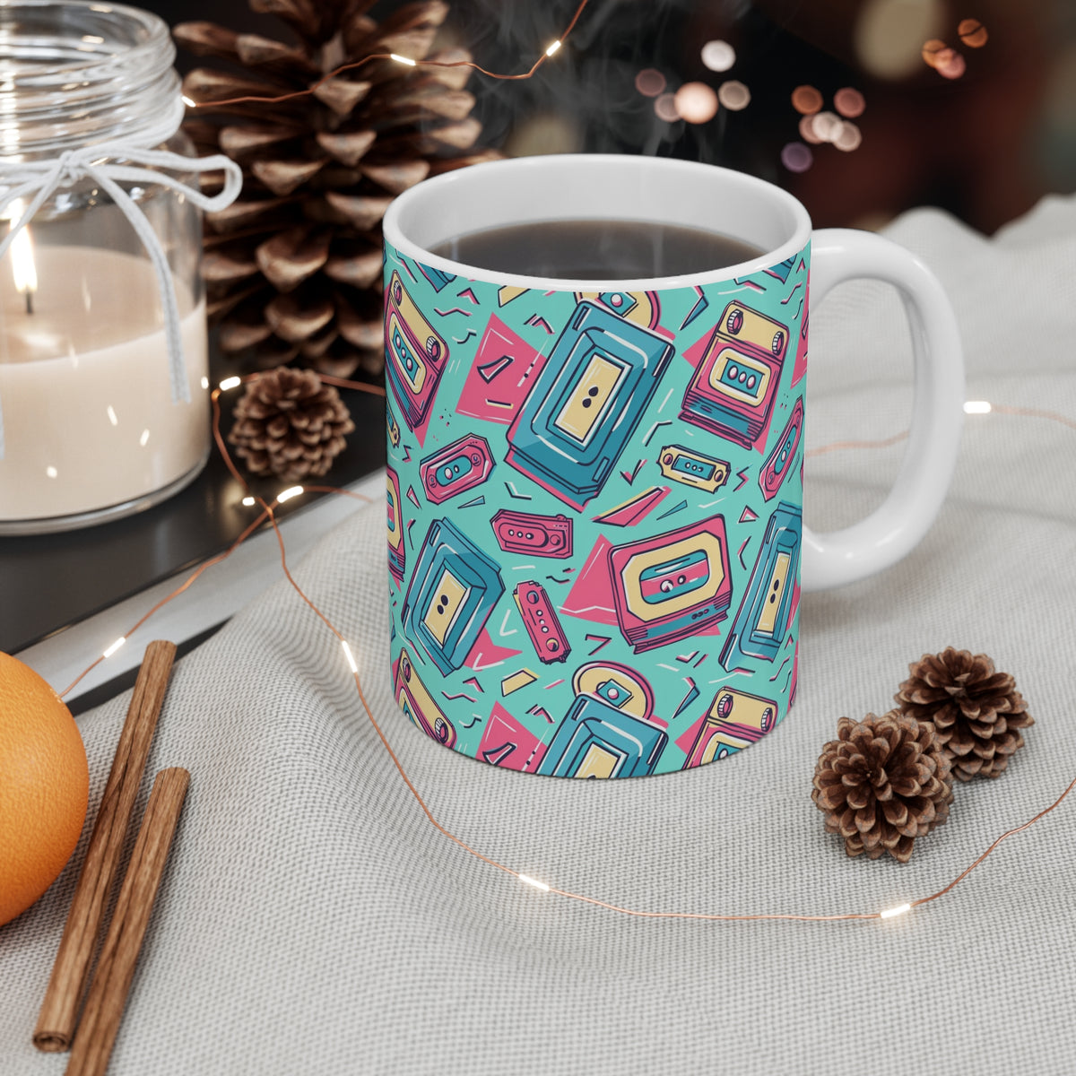 90s Retro Coffee Mug - Full Wrap Design 576