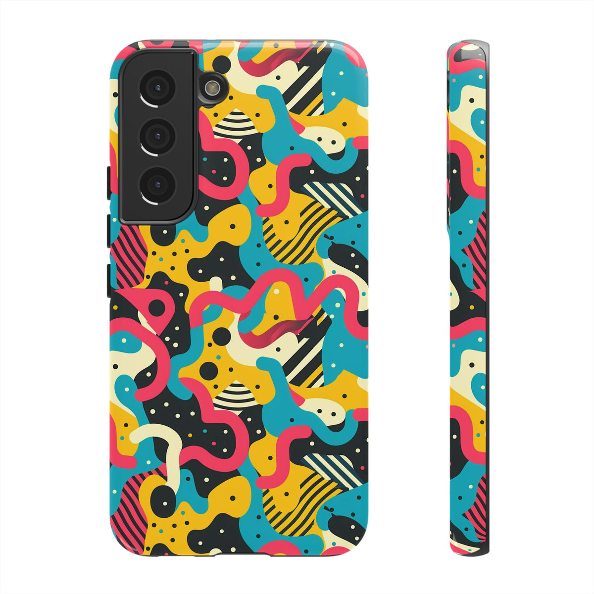 90s Themed Seamless Pattern Phone Case – Embrace Retro Style and Protection 238