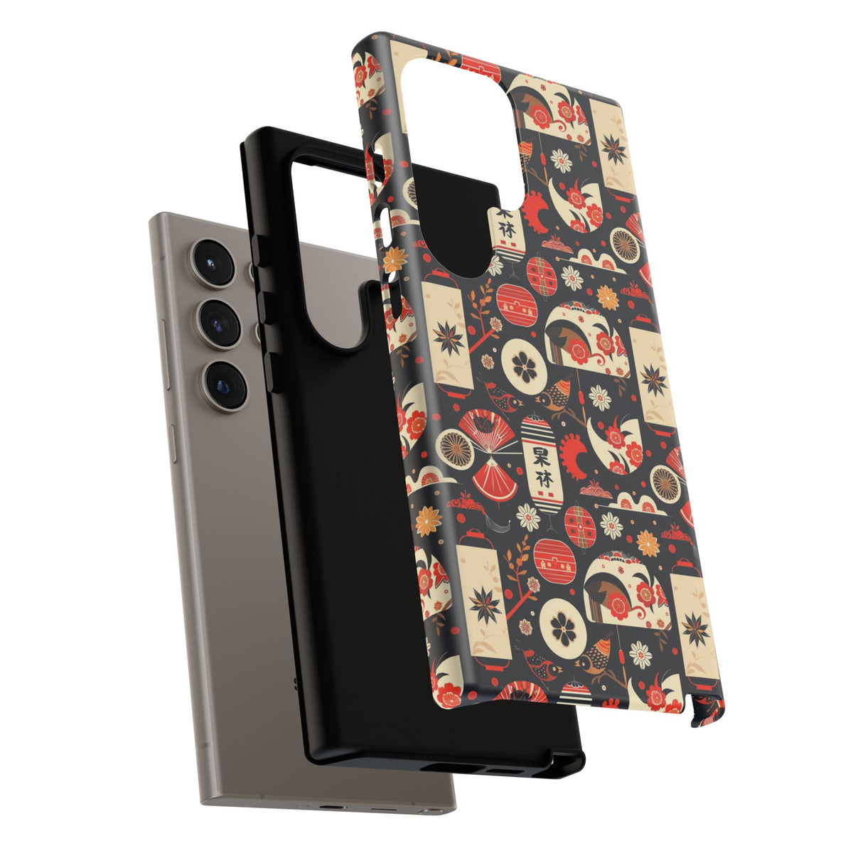 Japanese Pattern Phone Case – Elegant & Timeless Design for Your Phone 069