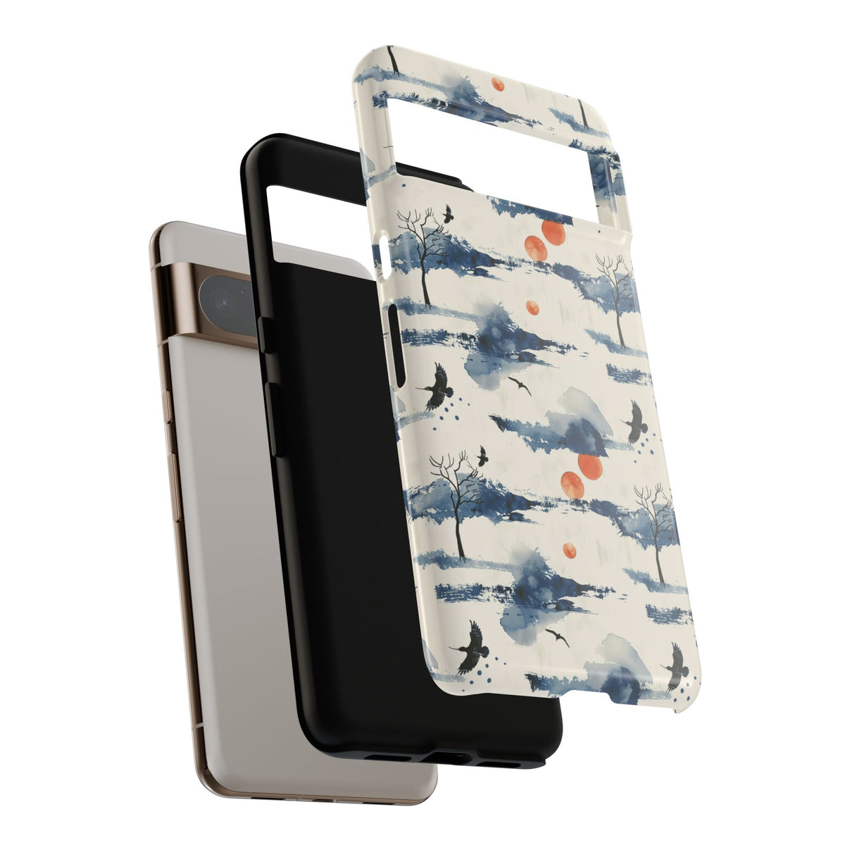 Japanese Pattern Phone Case – Elegant & Timeless Design for Your Phone 030