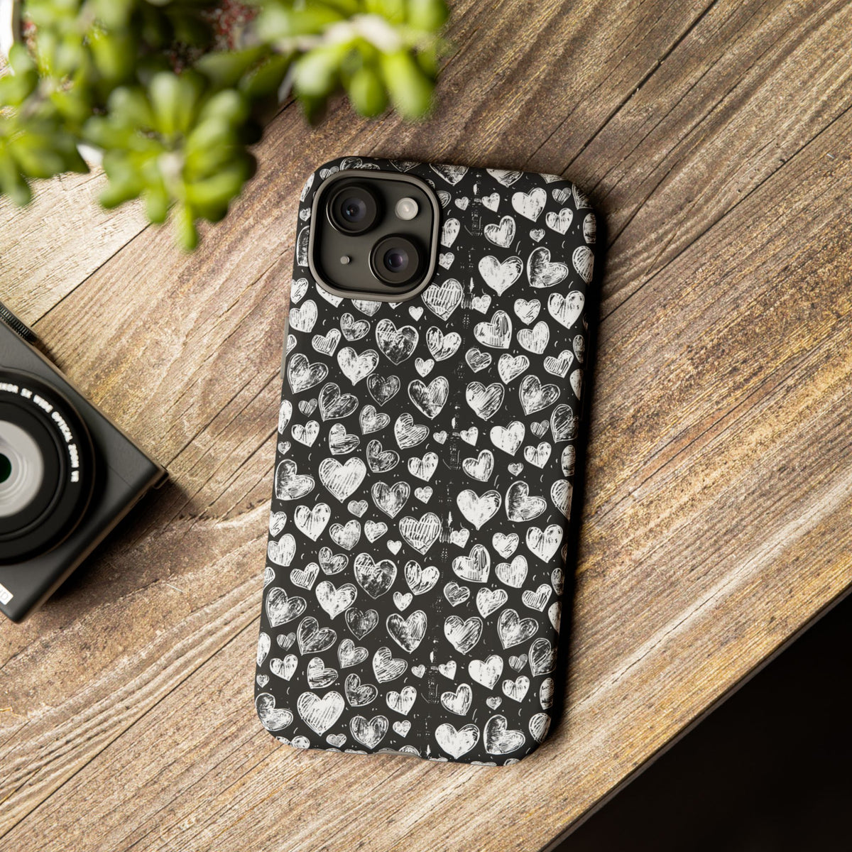 Heart Pattern Phone Case – Stylish & Loving Design for Your Device 815