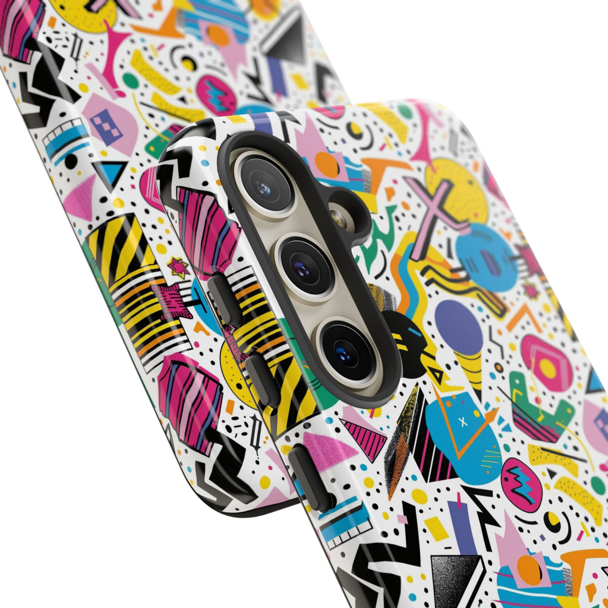 90s Themed Seamless Pattern Phone Case – Embrace Retro Style and Protection 225