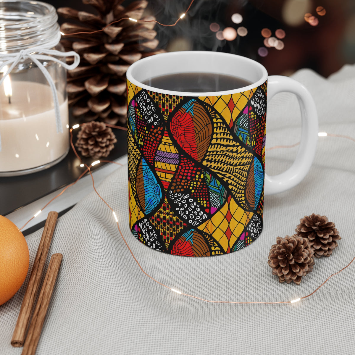 All-Over African Pattern Coffee Mug 704