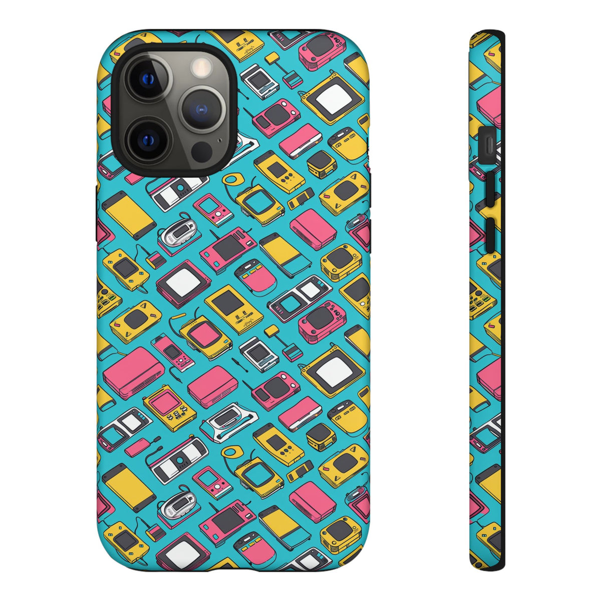 90s Themed Seamless Pattern Phone Case – Embrace Retro Style and Protection 237