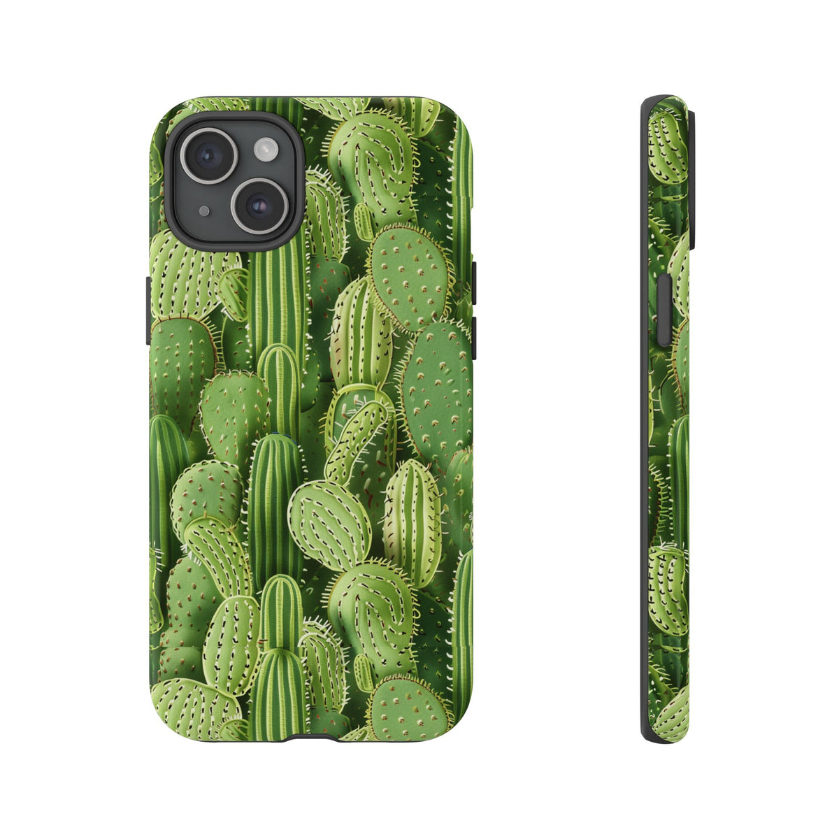 Cactus Embroidery Phone Case – Elegant and Unique Handcrafted Cactus Design