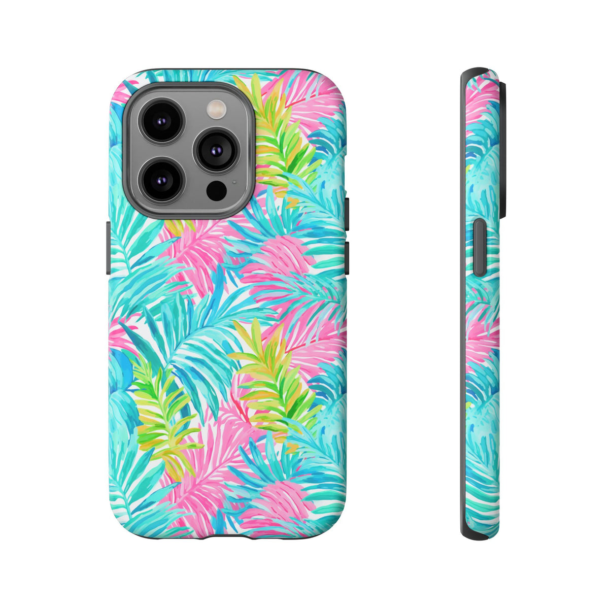 Vibrant Summer Leaves Phone Case – Colorful & Durable Summer Design