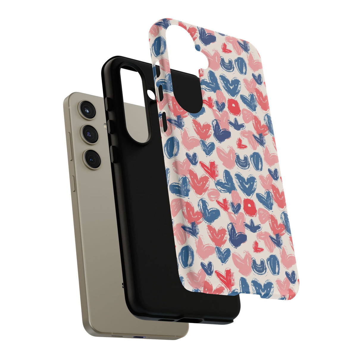 Heart Pattern Phone Case – Stylish & Loving Design for Your Device 354