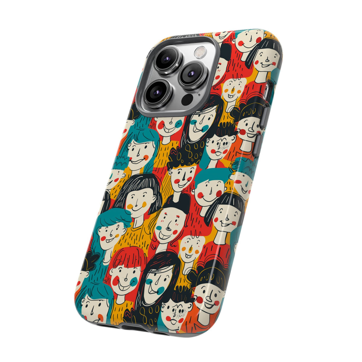 Happy Faces Phone Case – Joyful and Cheerful Design for a Bright Look 3