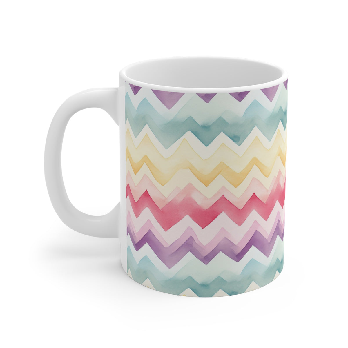 Various Watercolor Design All Over Coffee Mug – Unique Artistic Ceramic Coffee Cup 16