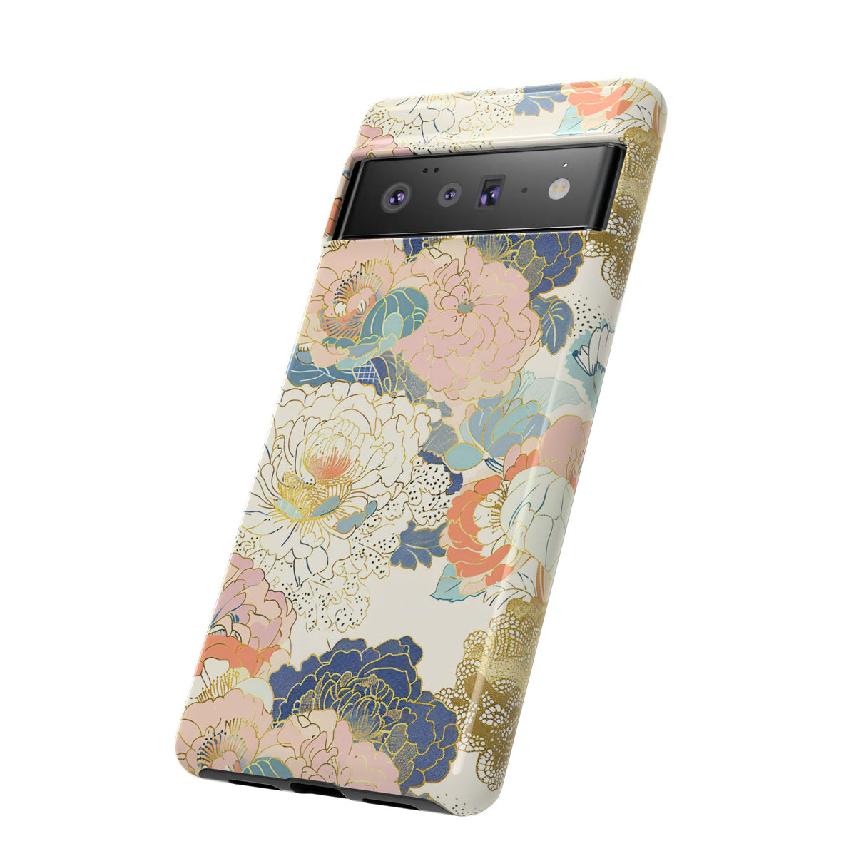 Japanese Blossom Asian Floral Design Phone Case – Elegant Floral Phone Cover 4