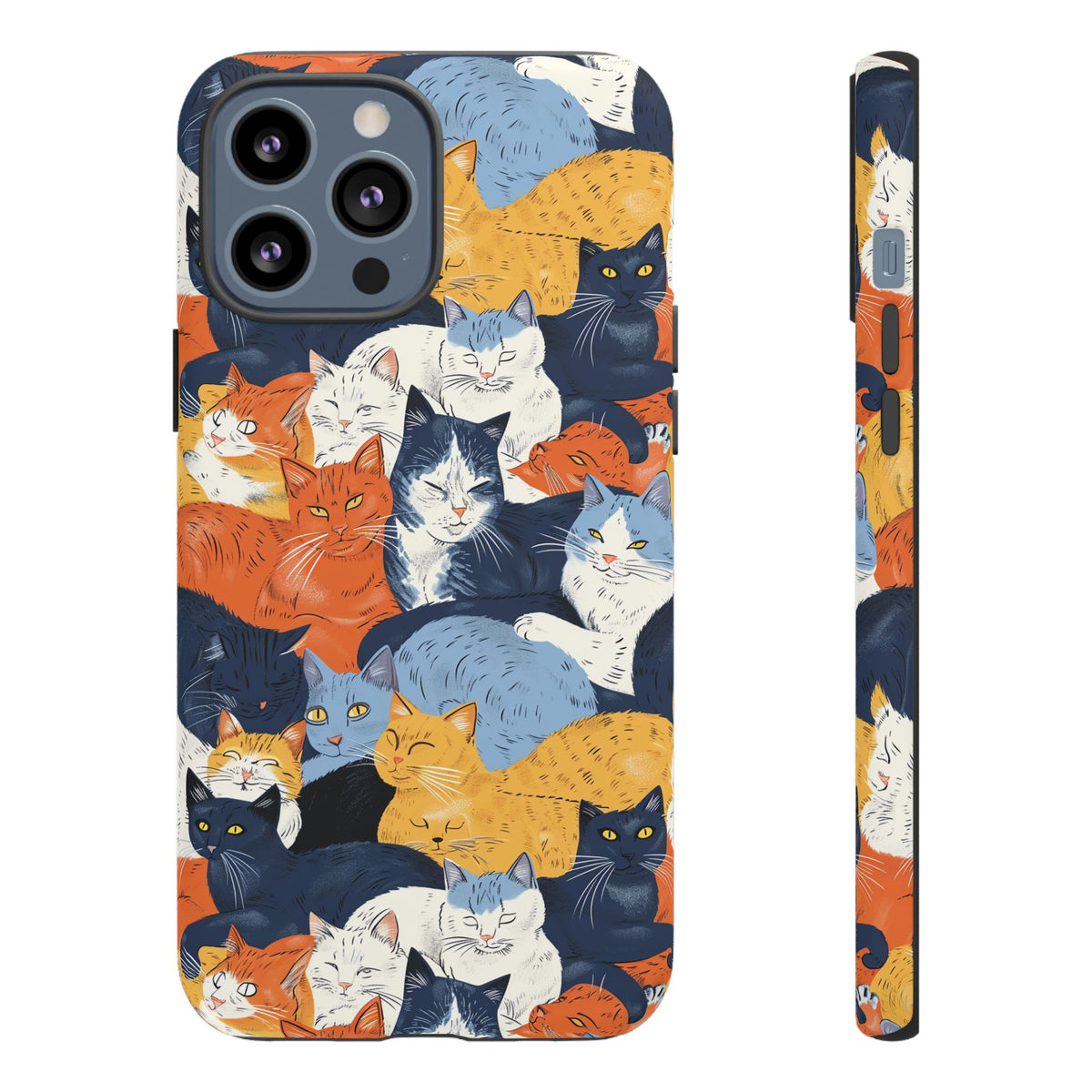 Seamless Cat Pattern Design Phone Case – Playful and Stylish Cat-Themed Phone Cover