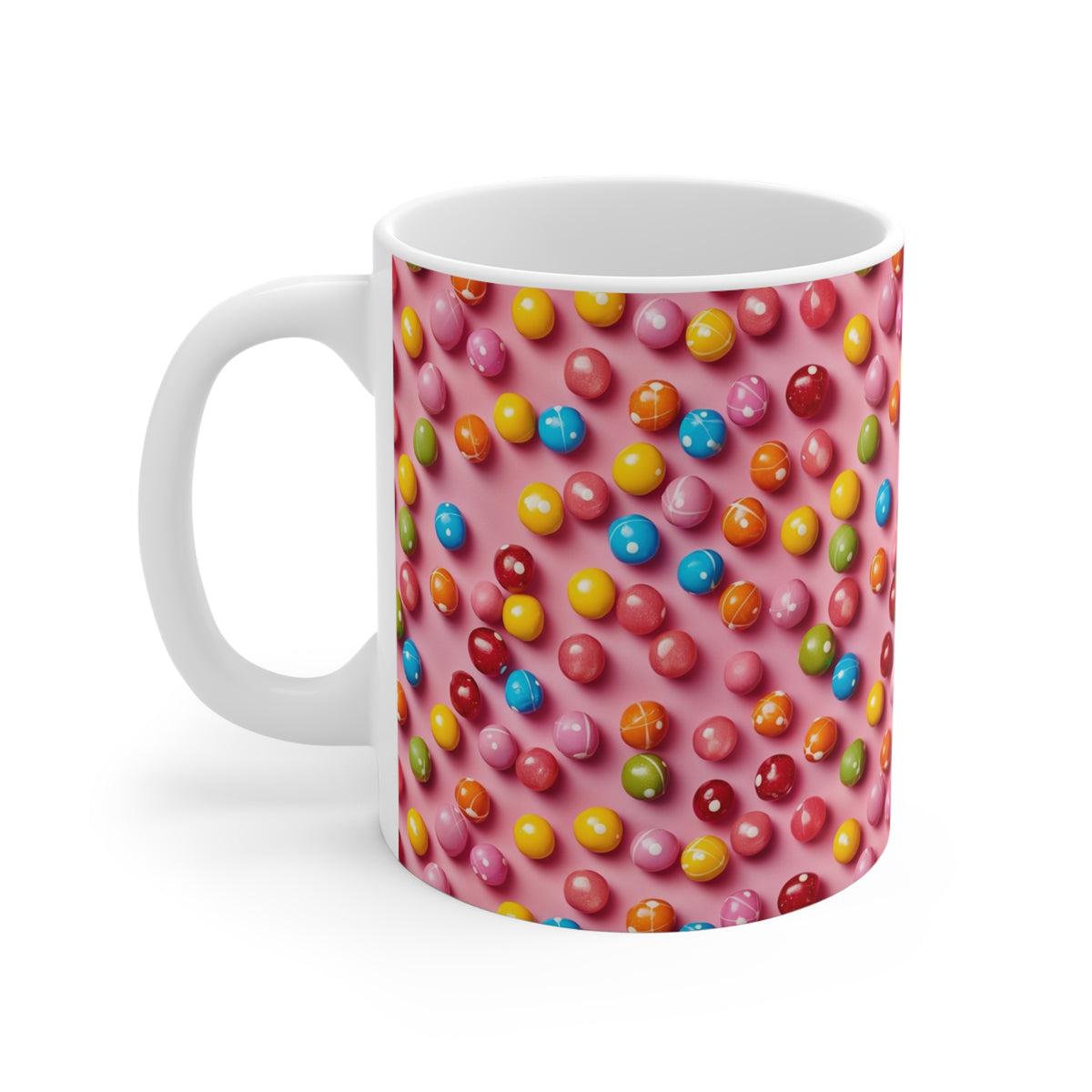 Colorful All-Over Candy Theme Coffee Mug Fun Ceramic Drinkware 271