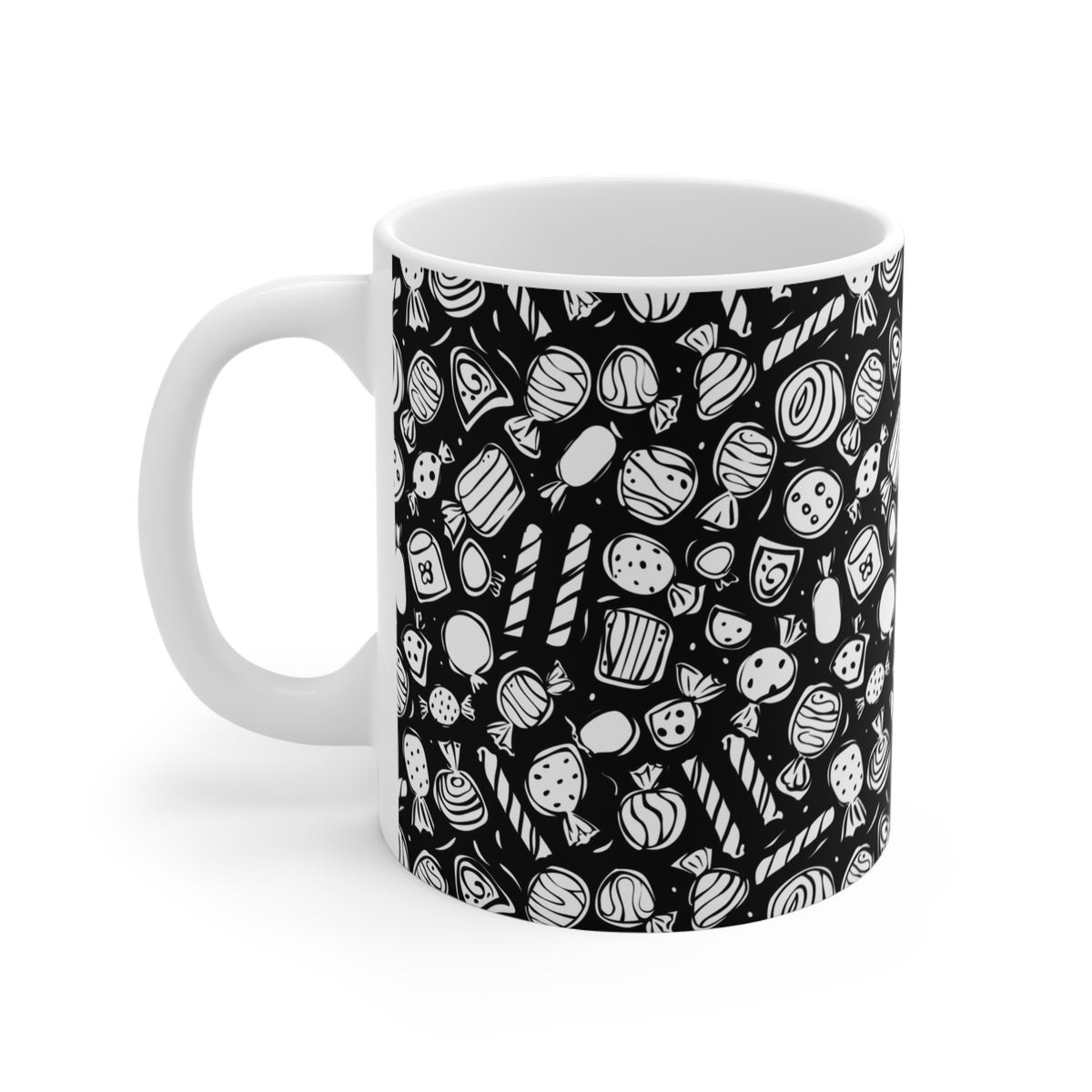 Colorful All-Over Candy Theme Coffee Mug Fun Ceramic Drinkware 234