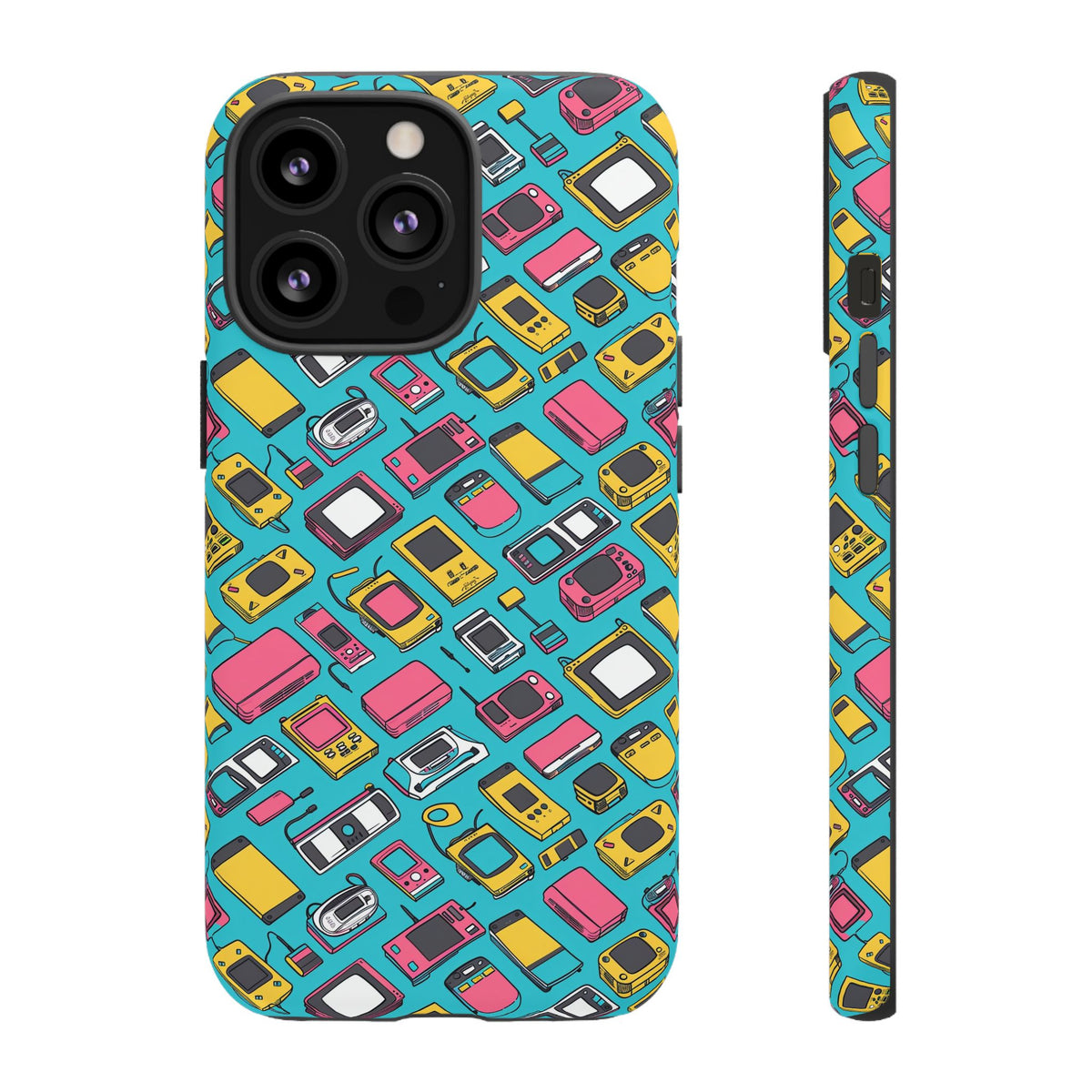 90s Themed Seamless Pattern Phone Case – Embrace Retro Style and Protection 237