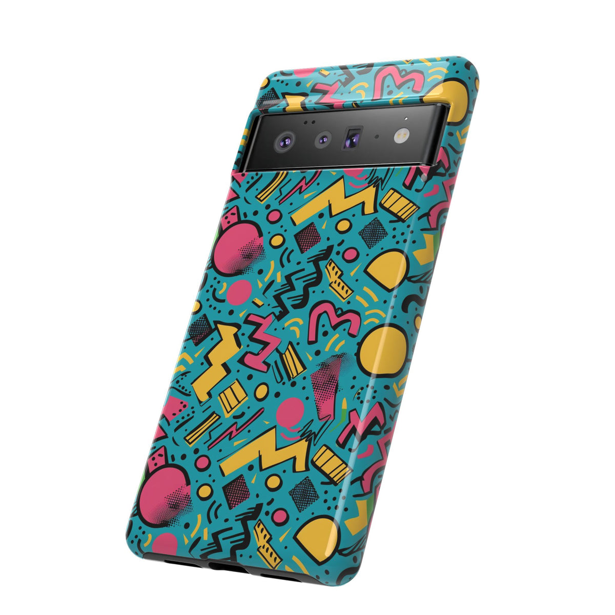 90s Themed Seamless Pattern Phone Case – Embrace Retro Style and Protection 253