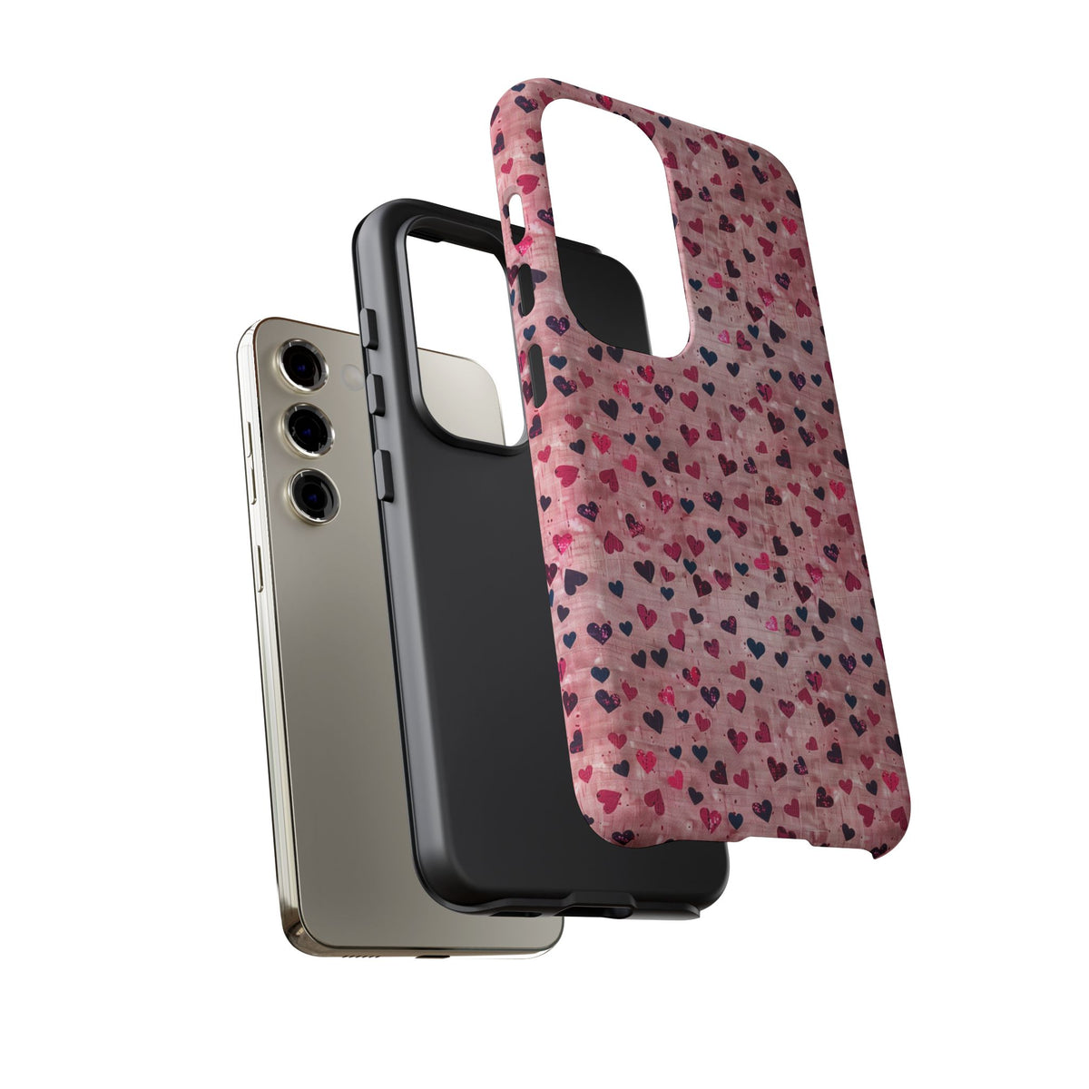 Heart Pattern Phone Case – Stylish & Loving Design for Your Device 229