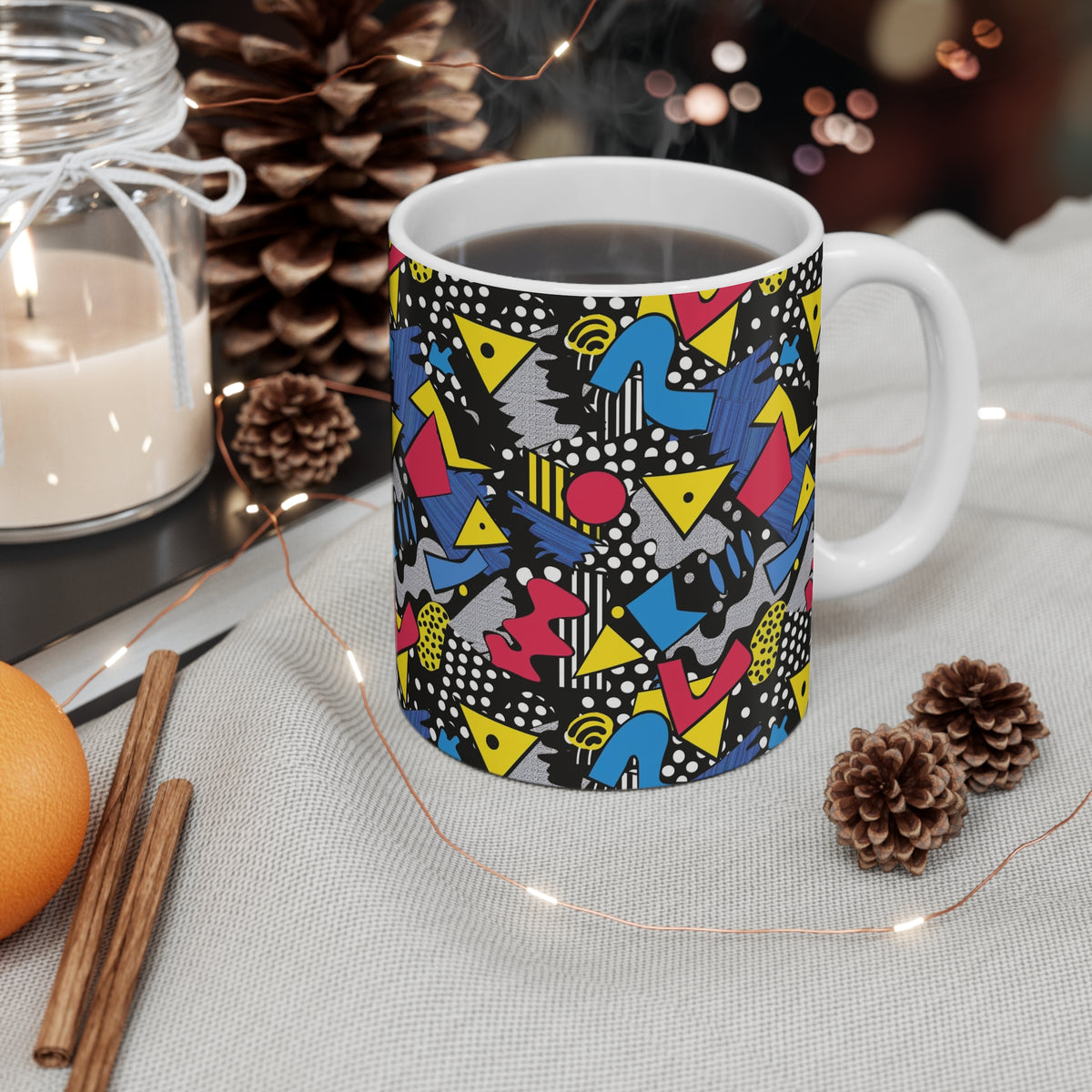 90s Retro Coffee Mug - Full Wrap Design 540