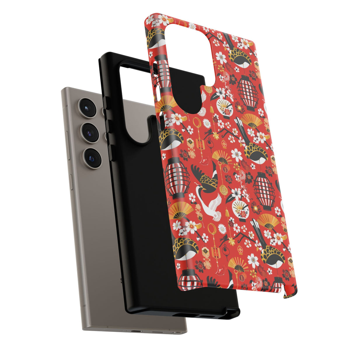 Japanese Pattern Phone Case – Elegant & Timeless Design for Your Phone 056