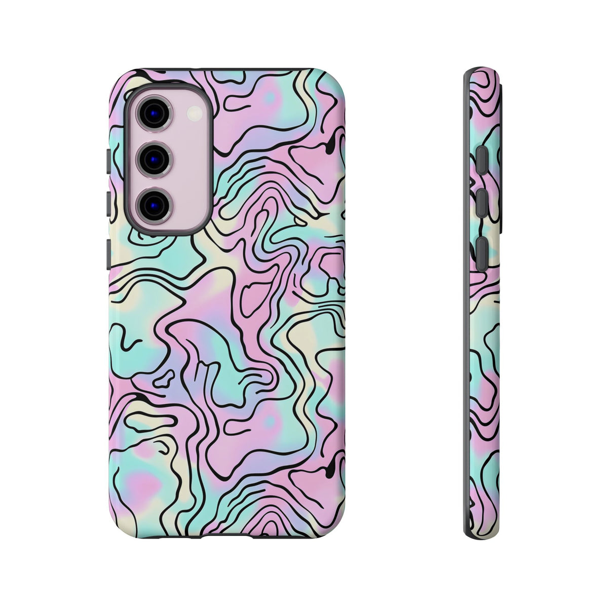 Abstract Pastel Waves and Wavy Lines Phone Case – Elegant and Modern Phone Cover