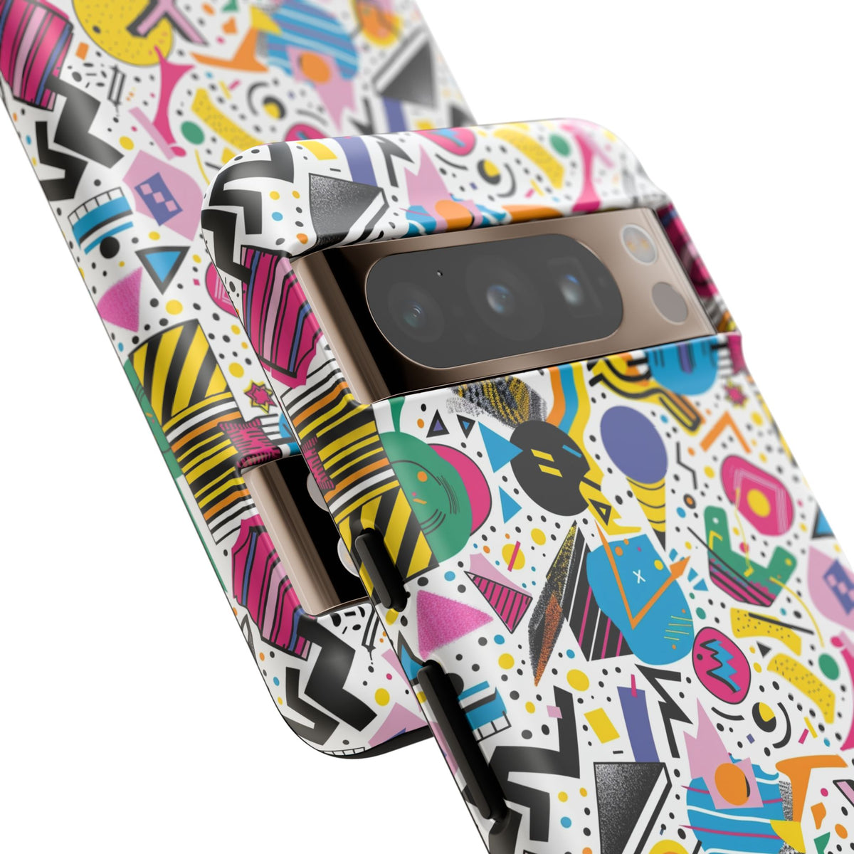 90s Themed Seamless Pattern Phone Case – Embrace Retro Style and Protection 225