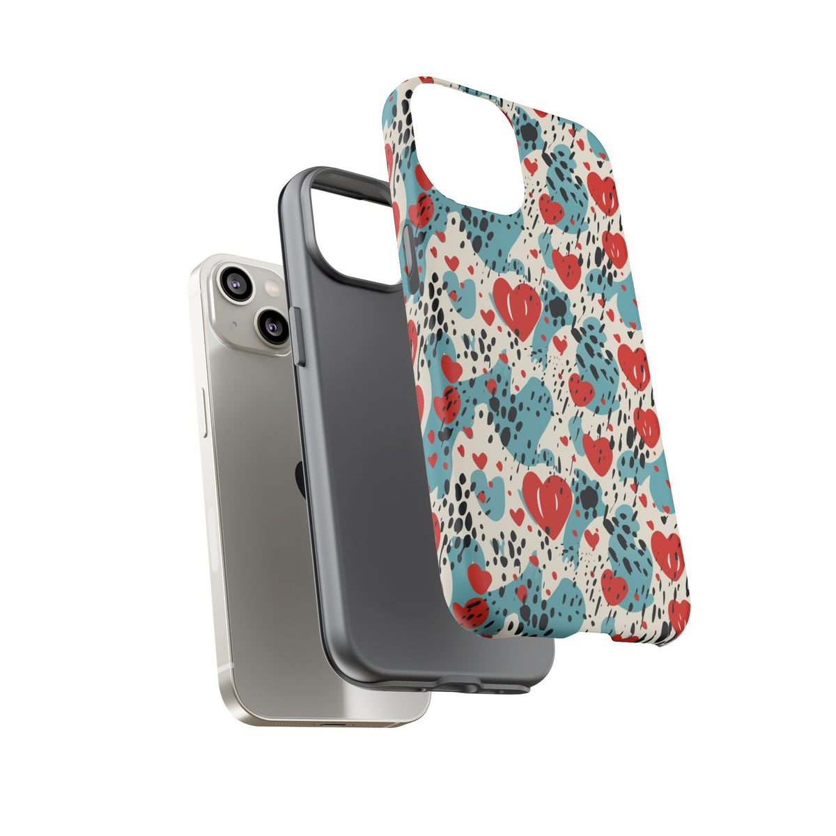 Heart Pattern Phone Case – Stylish & Loving Design for Your Device 822