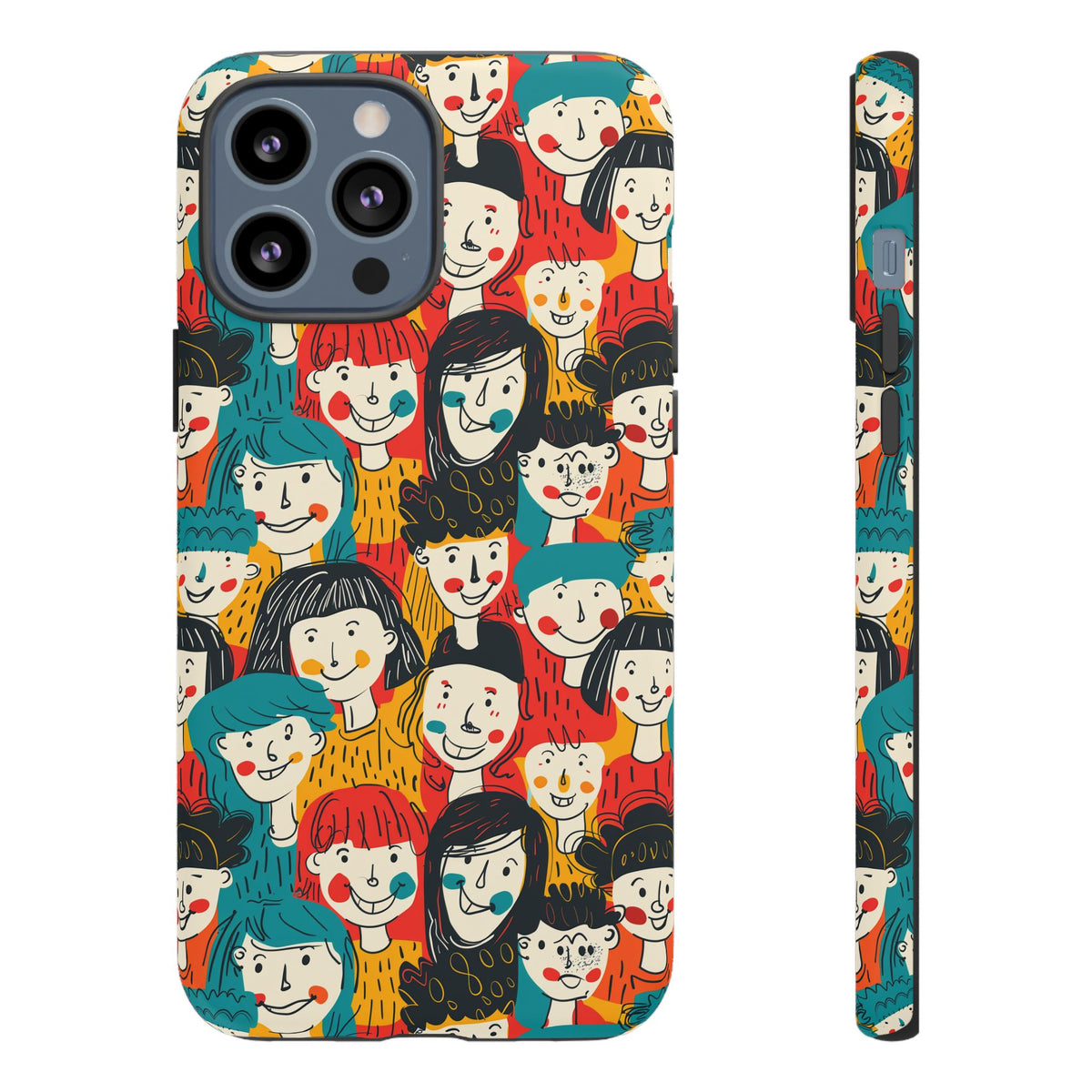 Happy Faces Phone Case – Joyful and Cheerful Design for a Bright Look 3