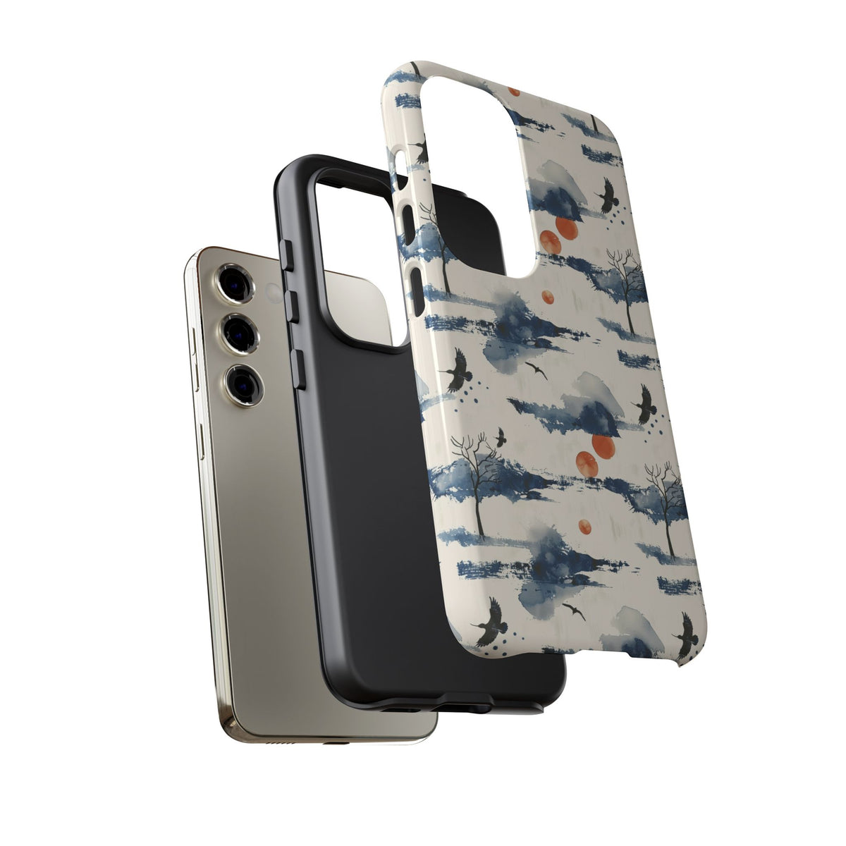 Japanese Pattern Phone Case – Elegant & Timeless Design for Your Phone 030