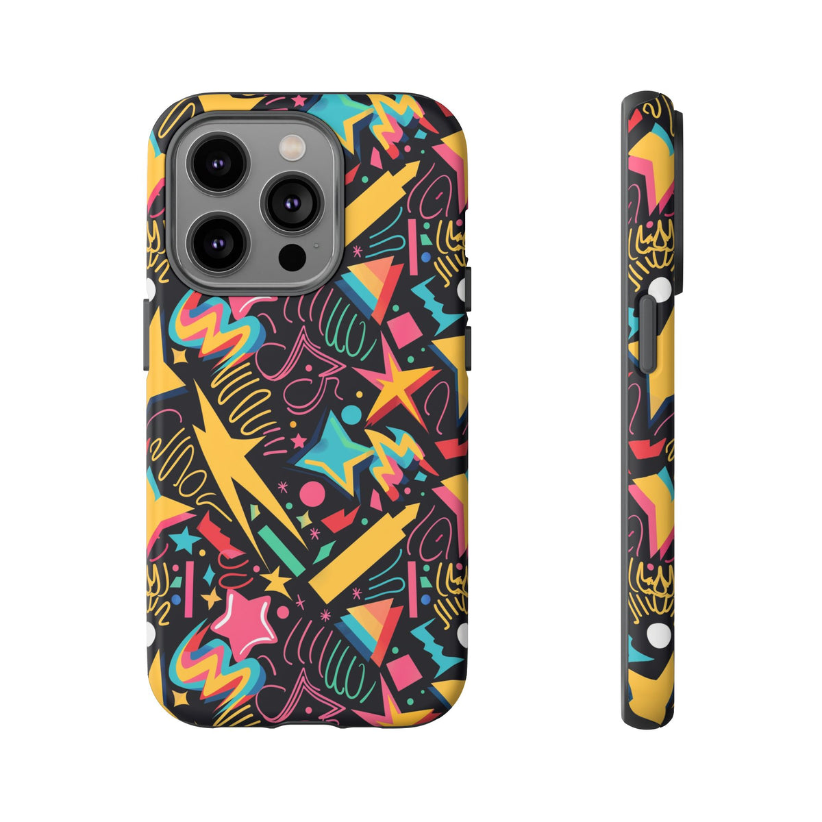 90s Themed Seamless Pattern Phone Case – Embrace Retro Style and Protection 232