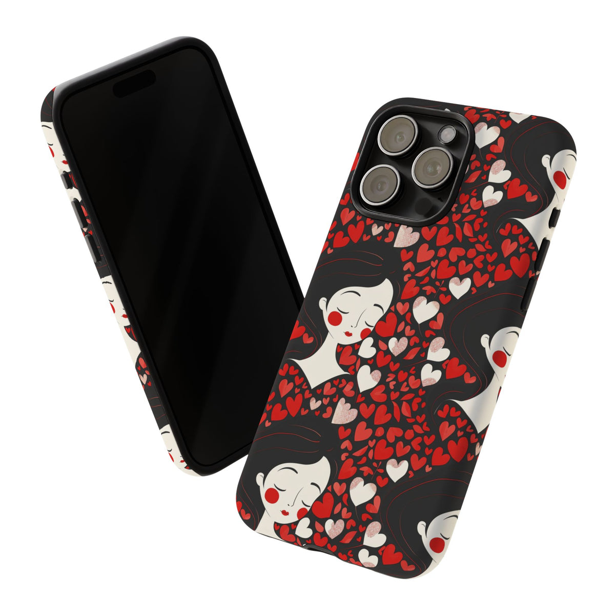 Heart Pattern Phone Case – Stylish & Loving Design for Your Device 232