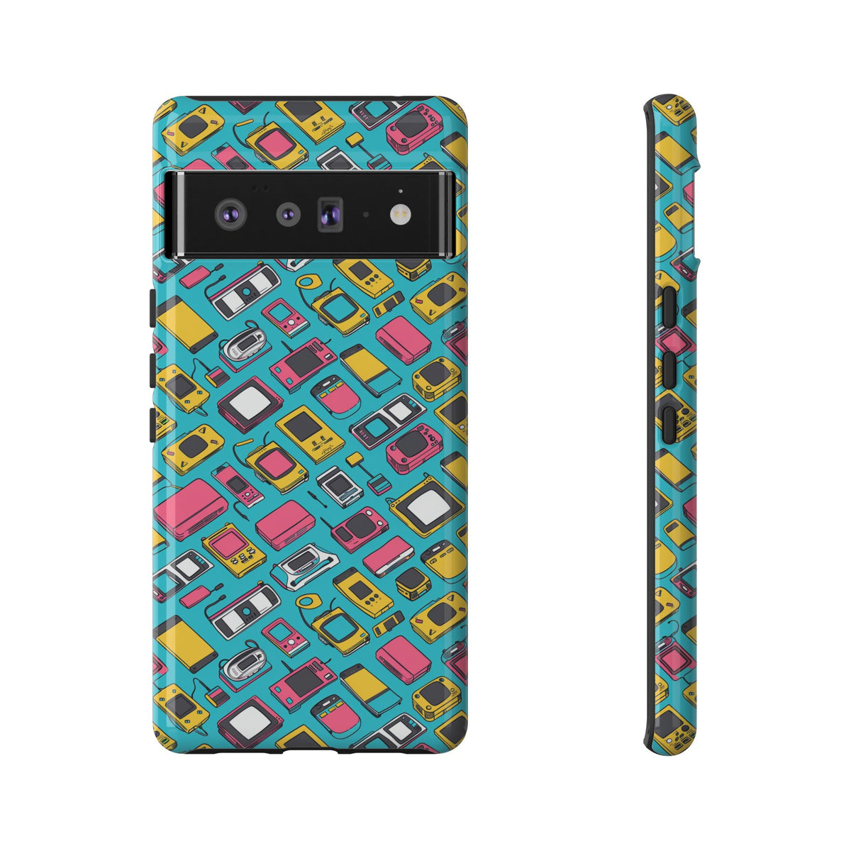 90s Themed Seamless Pattern Phone Case – Embrace Retro Style and Protection 237