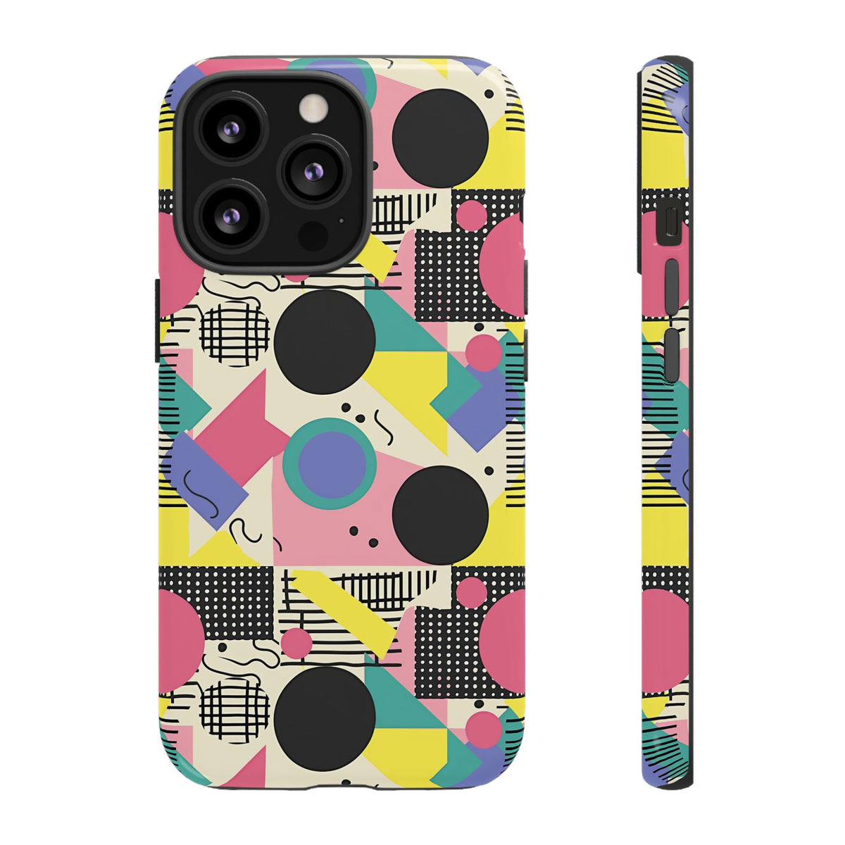 90s Themed Seamless Pattern Phone Case – Embrace Retro Style and Protection 228