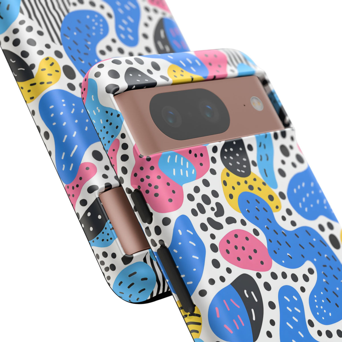 Abstract Baby Blue Memphis Design Phone Case – Sleek and Contemporary Artistry 2